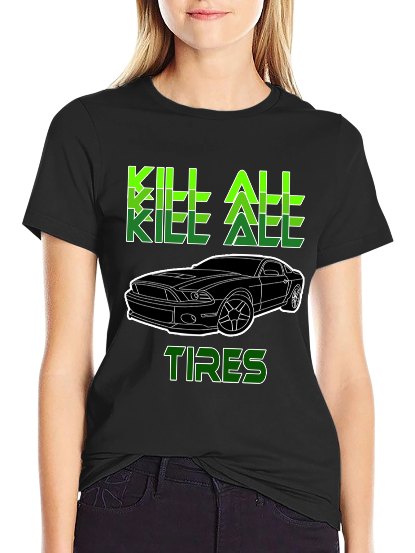 Kill All Tires Graphic Tee - Mens Black T-Shirt