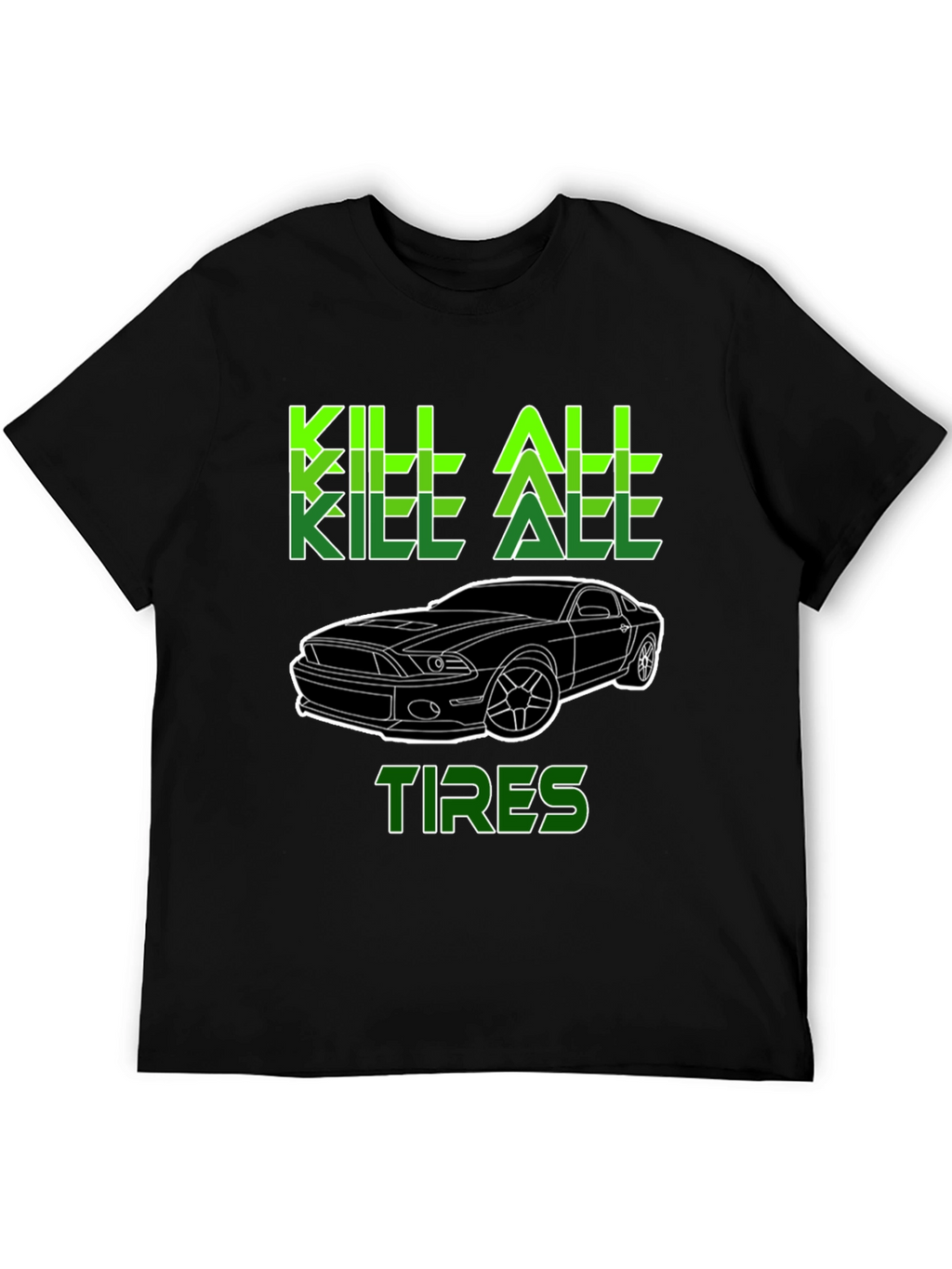 Kill All Tires Graphic Tee - Mens Black T-Shirt