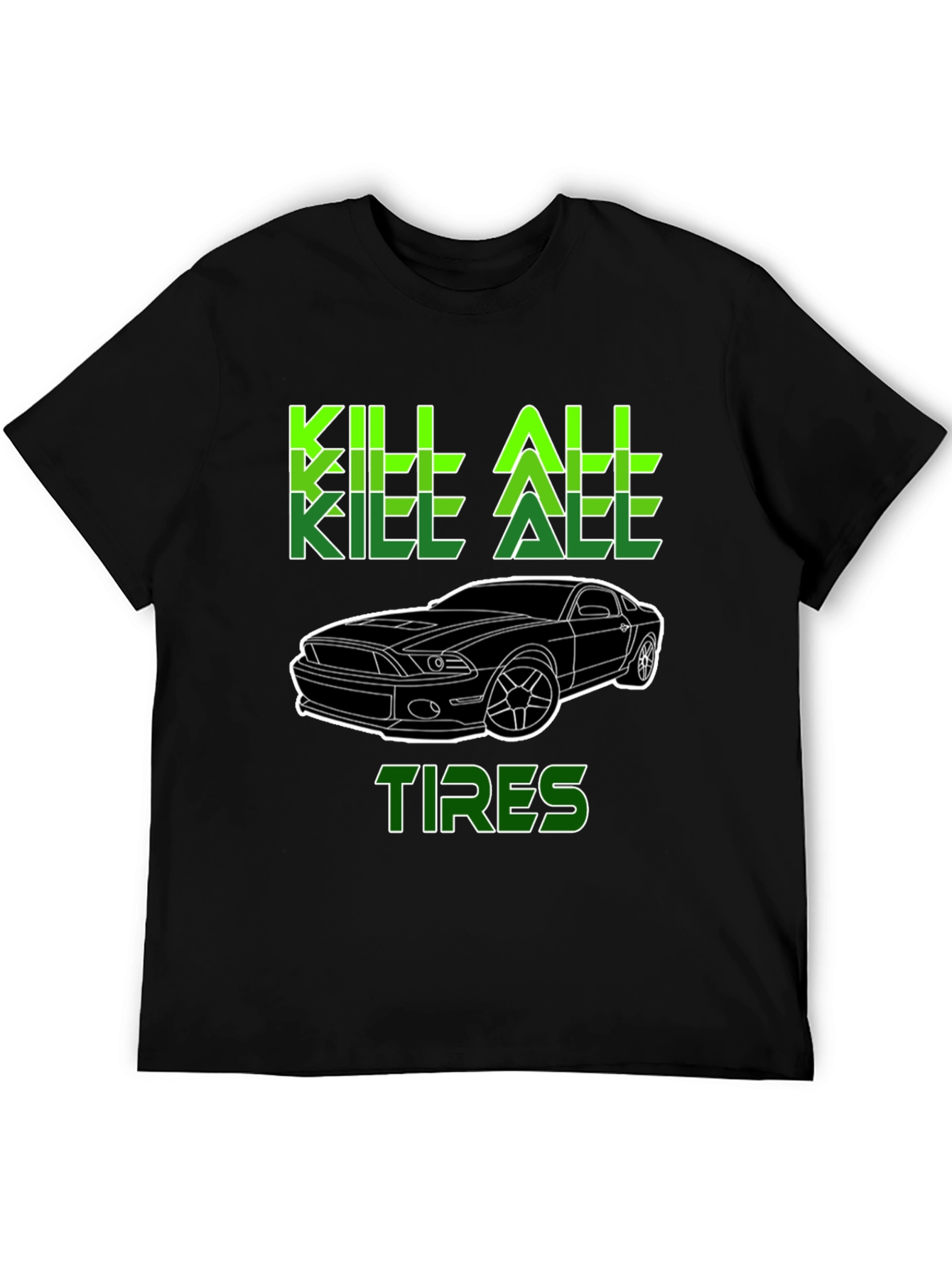 Kill All Tires Graphic Tee - Mens Black T-Shirt