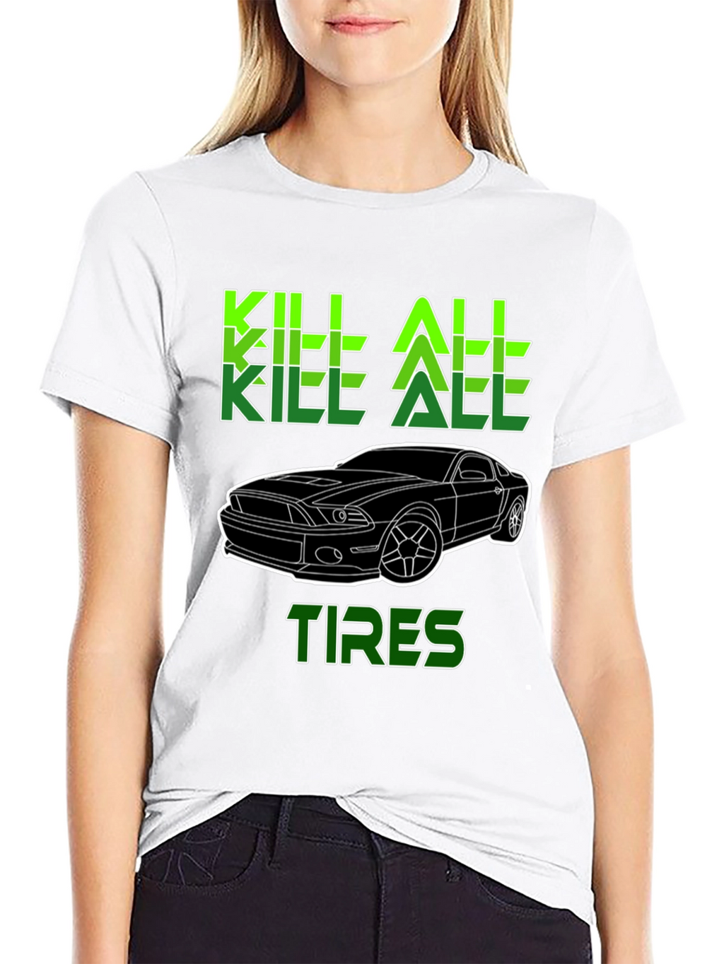 Kill All Tires Graphic Tee - Mens Black T-Shirt