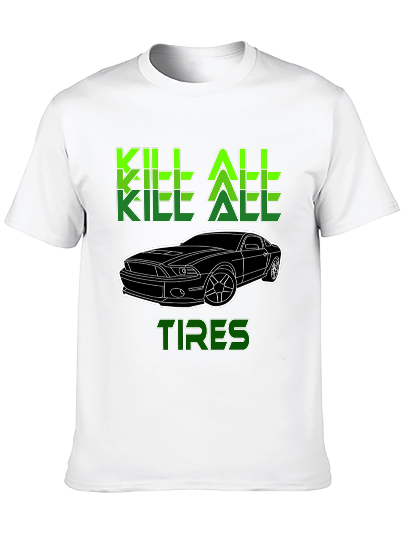 Kill All Tires Graphic Tee - Mens Black T-Shirt
