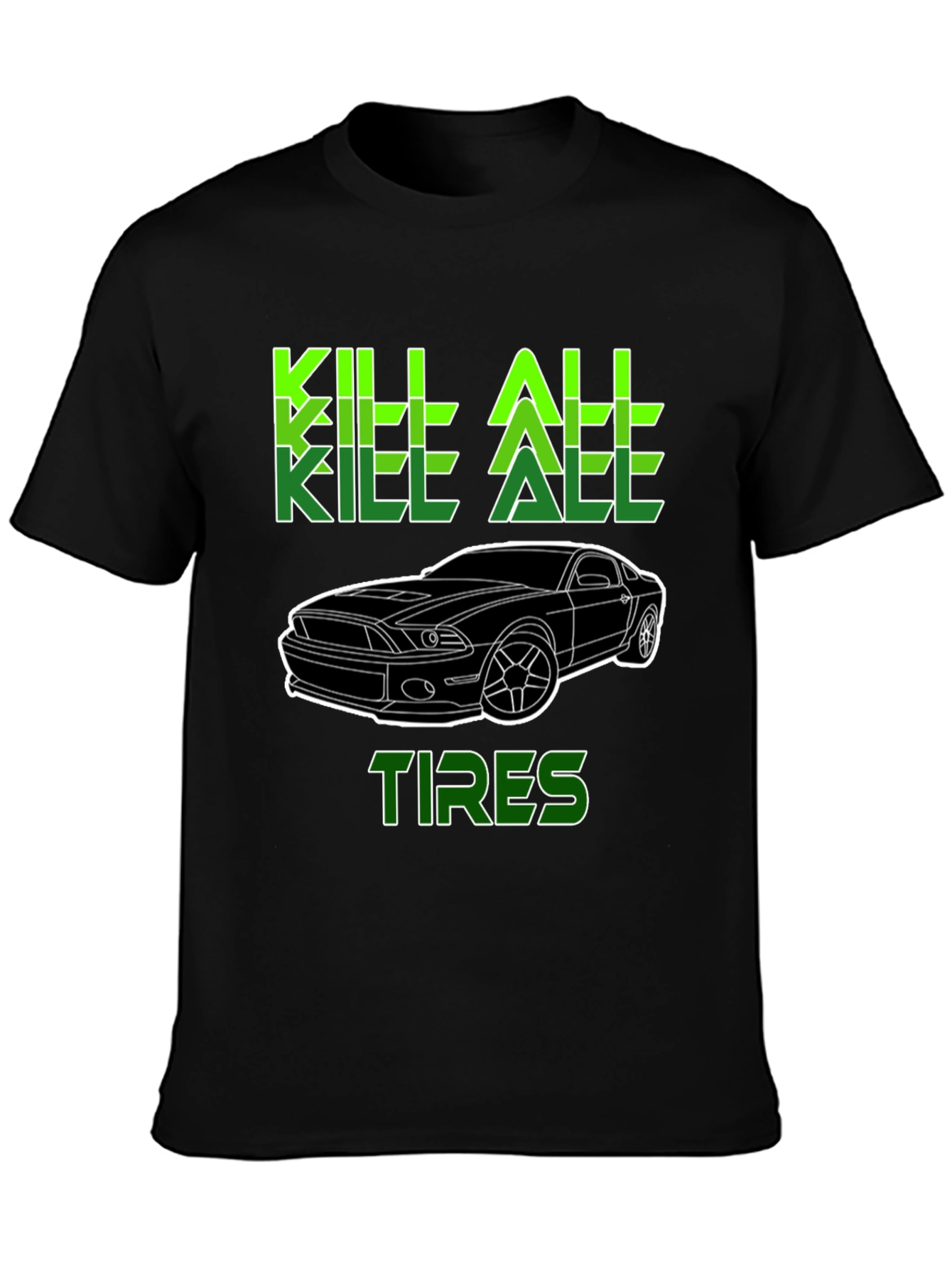 Kill All Tires Graphic Tee - Mens Black T-Shirt