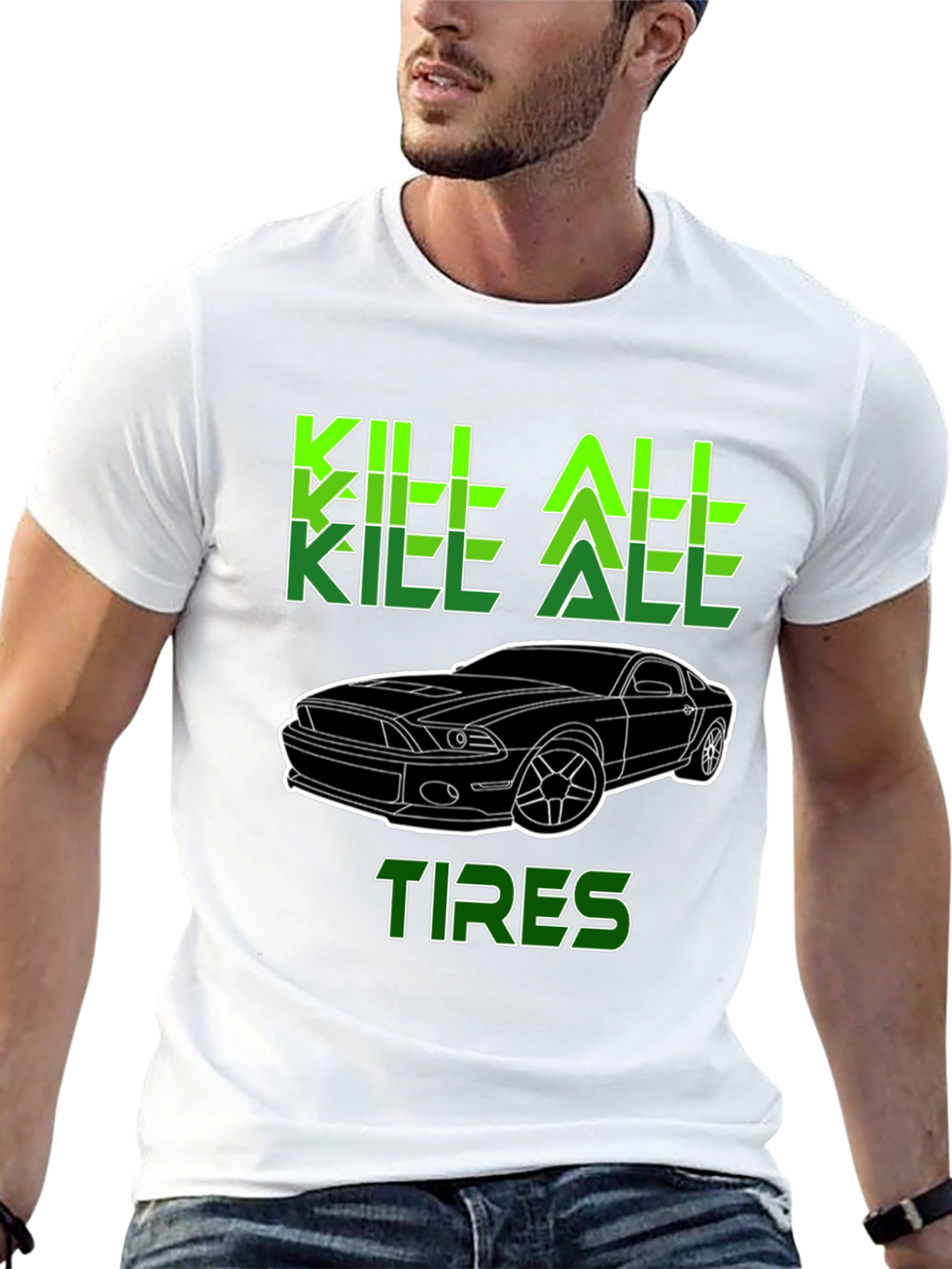 Kill All Tires Graphic Tee - Mens Black T-Shirt
