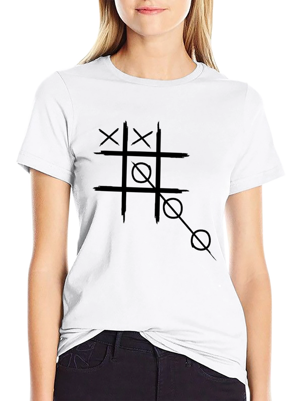 Tic-Tac-Toe Game Black T-Shirt