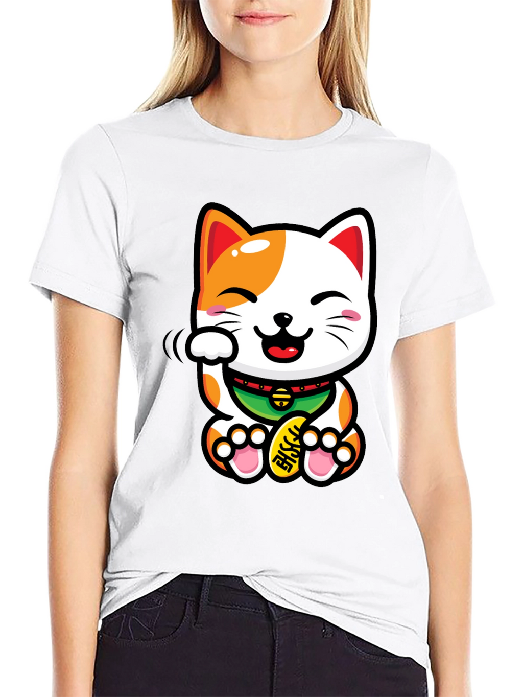 Lucky Cat T-Shirt - Beckoning Good Fortune