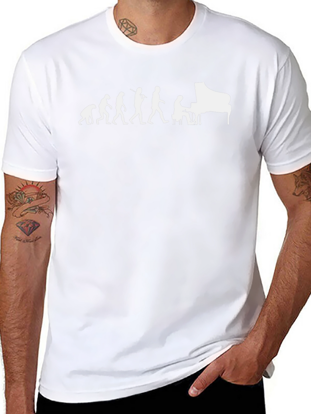 Piano Evolution T-Shirt - Music Lover Tee