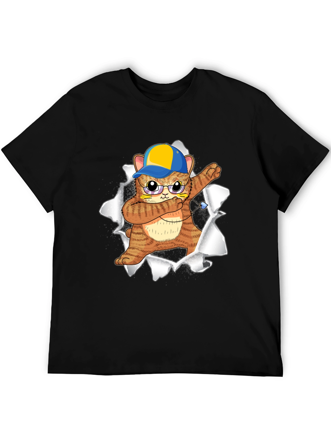 Dabbing Cat T-Shirt - Unique Graphic Tee for Cat Lovers