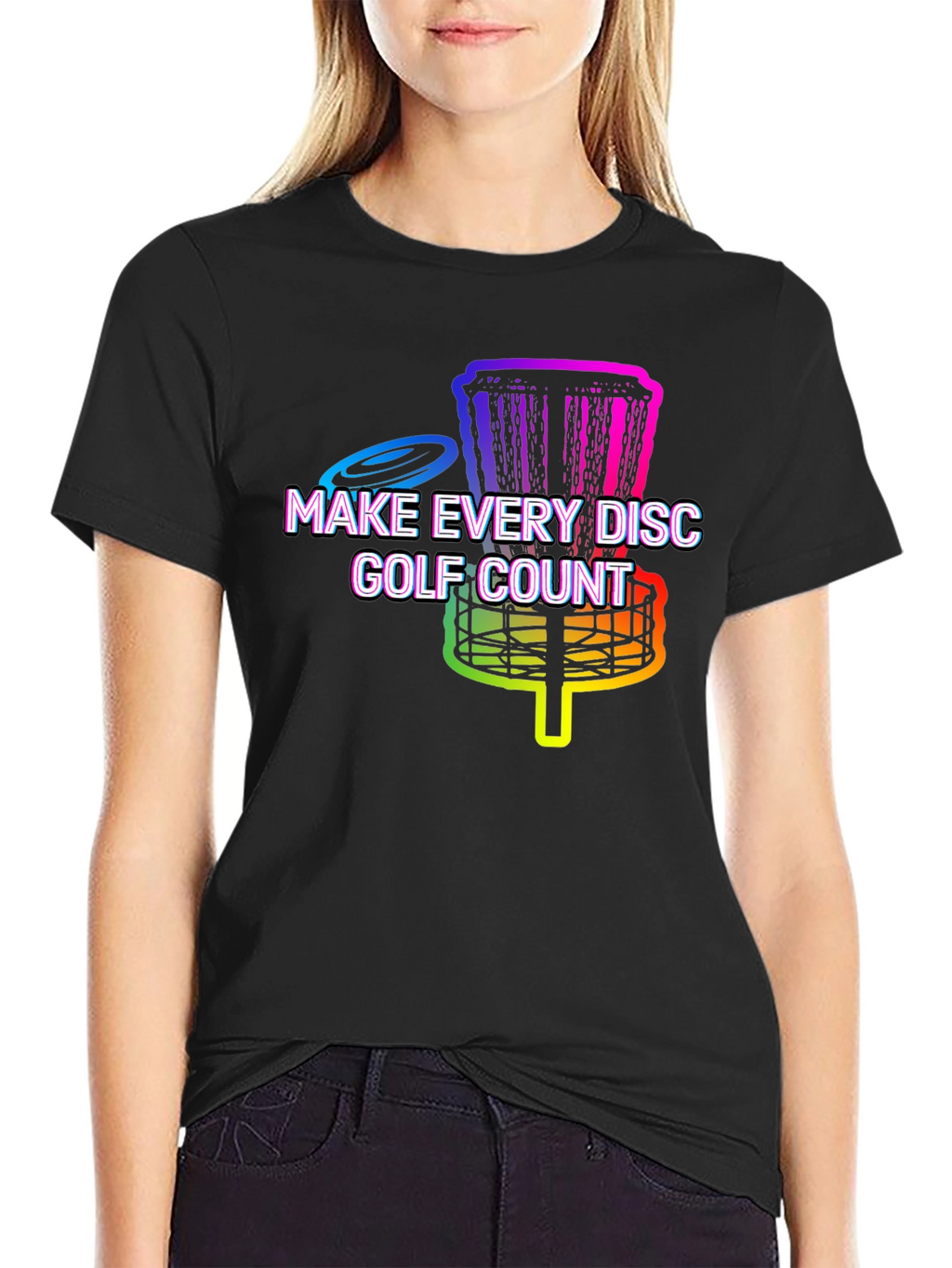 Rainbow Disc Golf T-Shirt - Make Every Disc Count