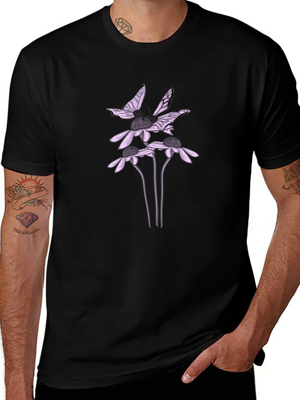 Floral Butterfly Graphic Tee