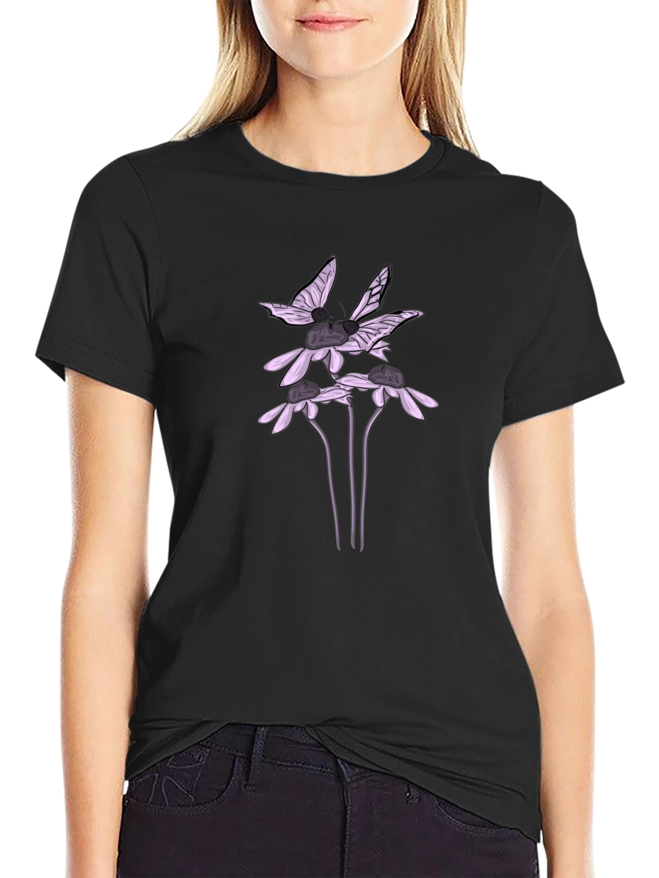 Floral Butterfly Graphic Tee