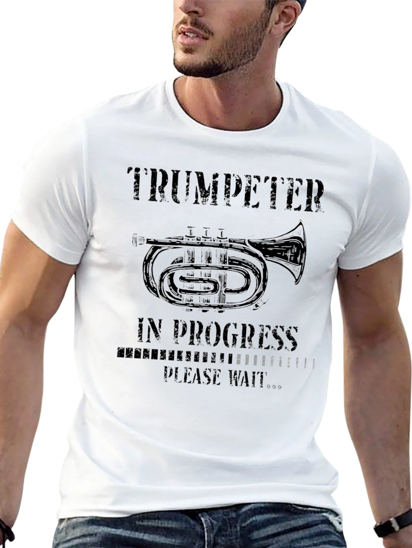 Trumpeter in Progress Black T-Shirt