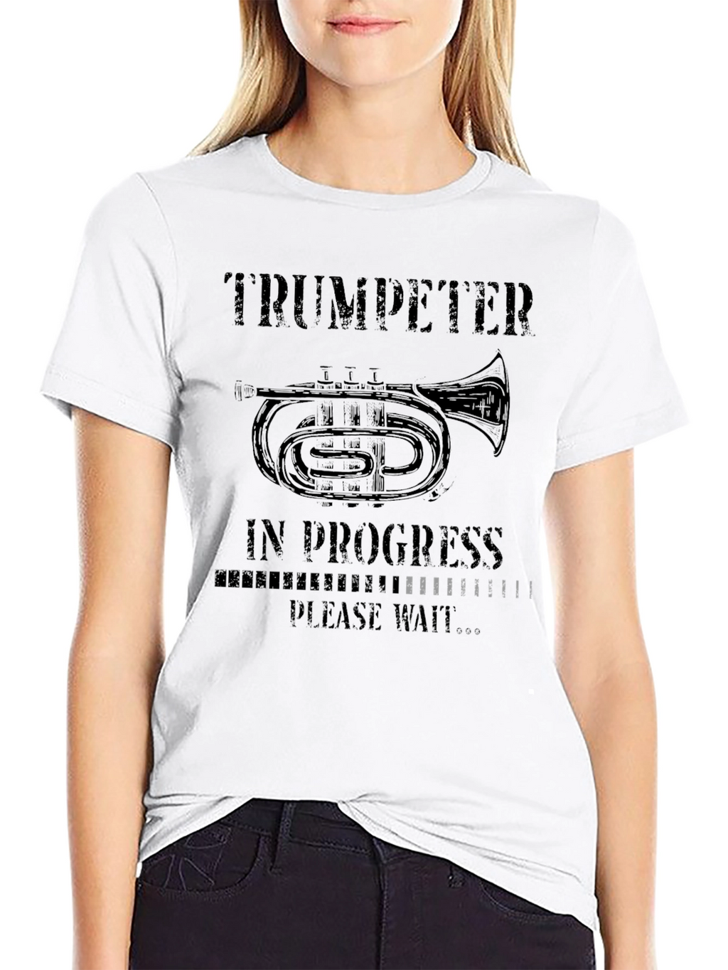 Trumpeter in Progress Black T-Shirt