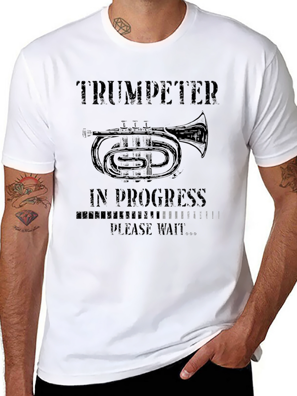 Trumpeter in Progress Black T-Shirt