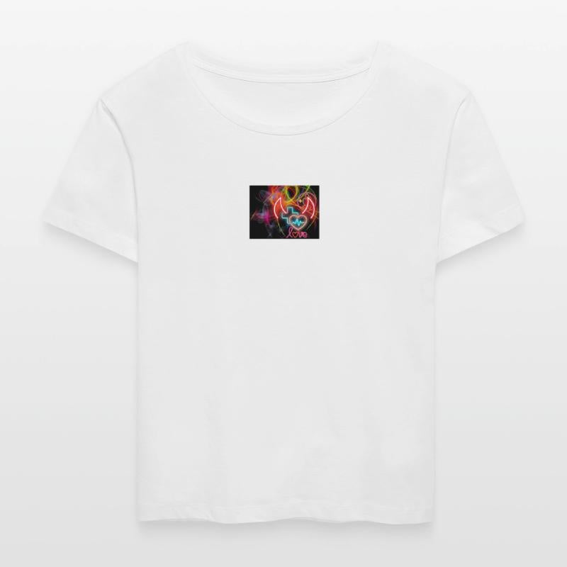 Neon Heart and Devil Horns Love Design