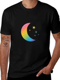 Rainbow Moon & Stars Graphic Tee