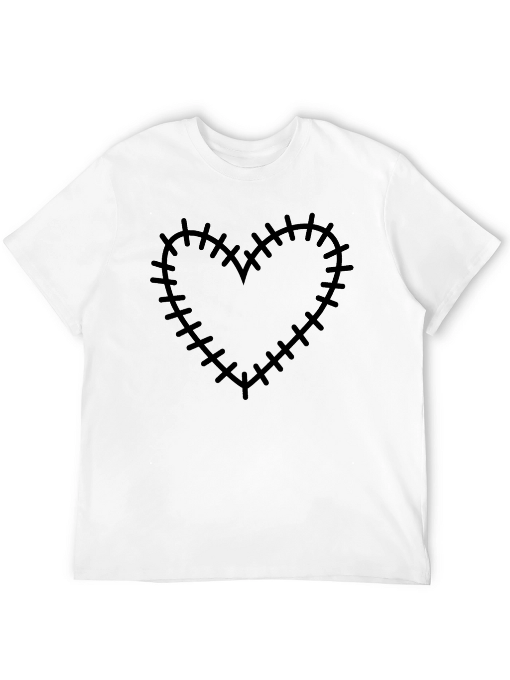 Stitched Heart Graphic Tee - Trendy Casual Top