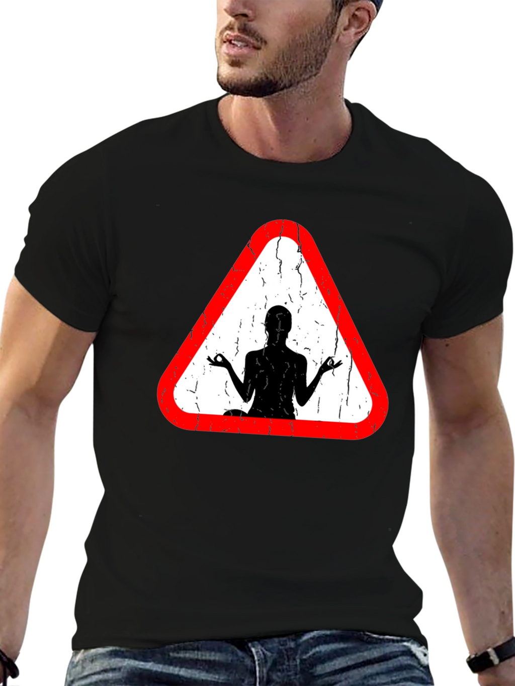 Yoga Sign T-Shirt - Mens Black Tee