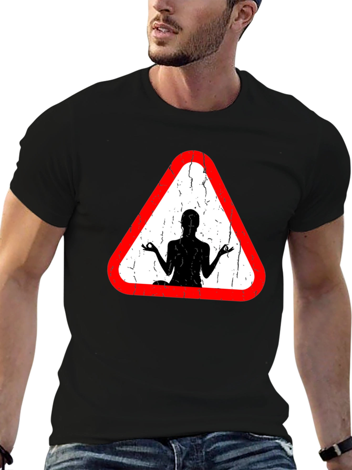 Yoga Sign T-Shirt - Mens Black Tee