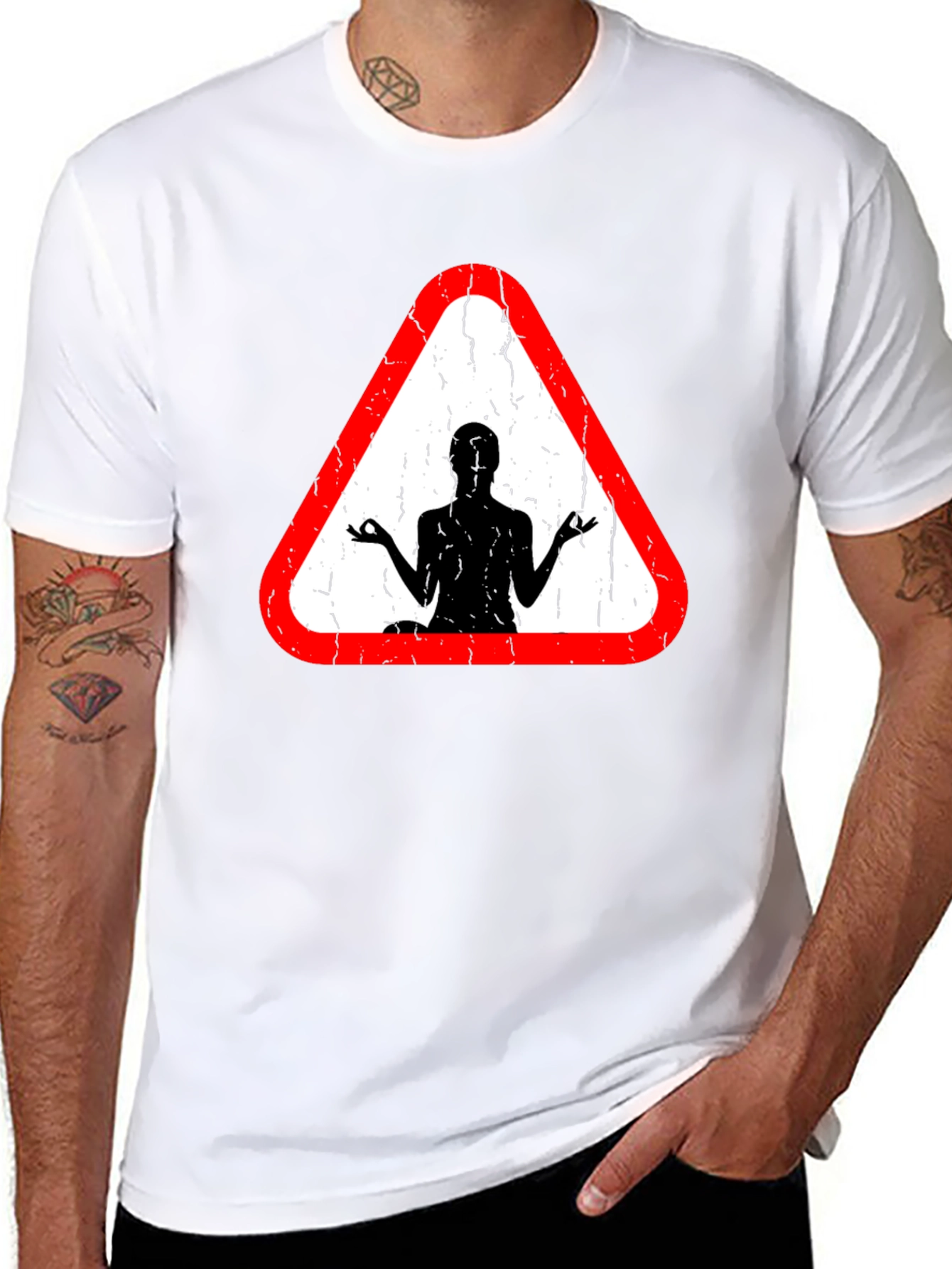 Yoga Sign T-Shirt - Mens Black Tee
