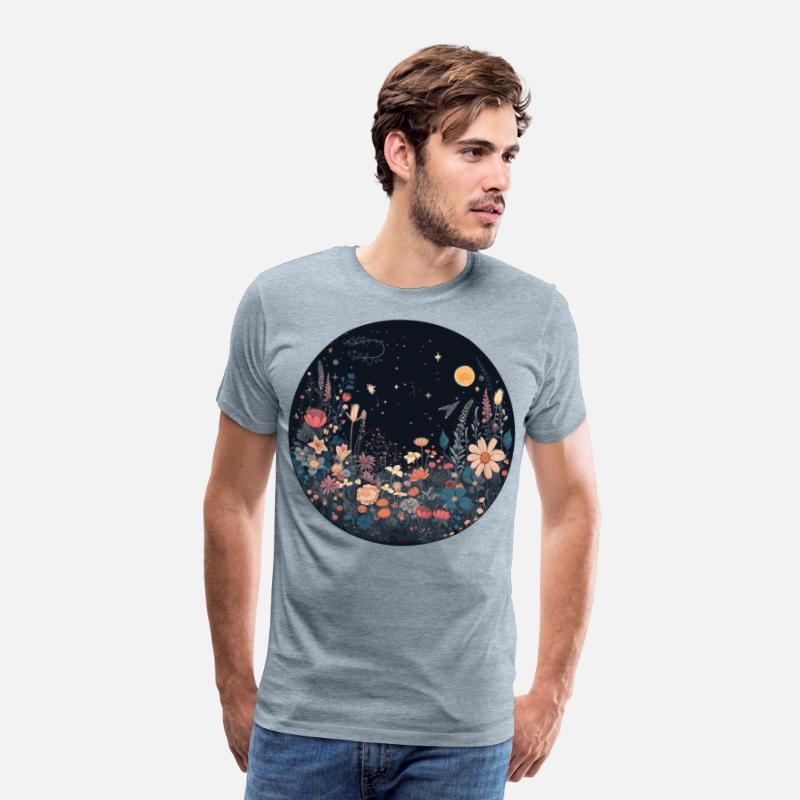 Night Sky Meadow Flower Garden Aesthetic Nature Lo