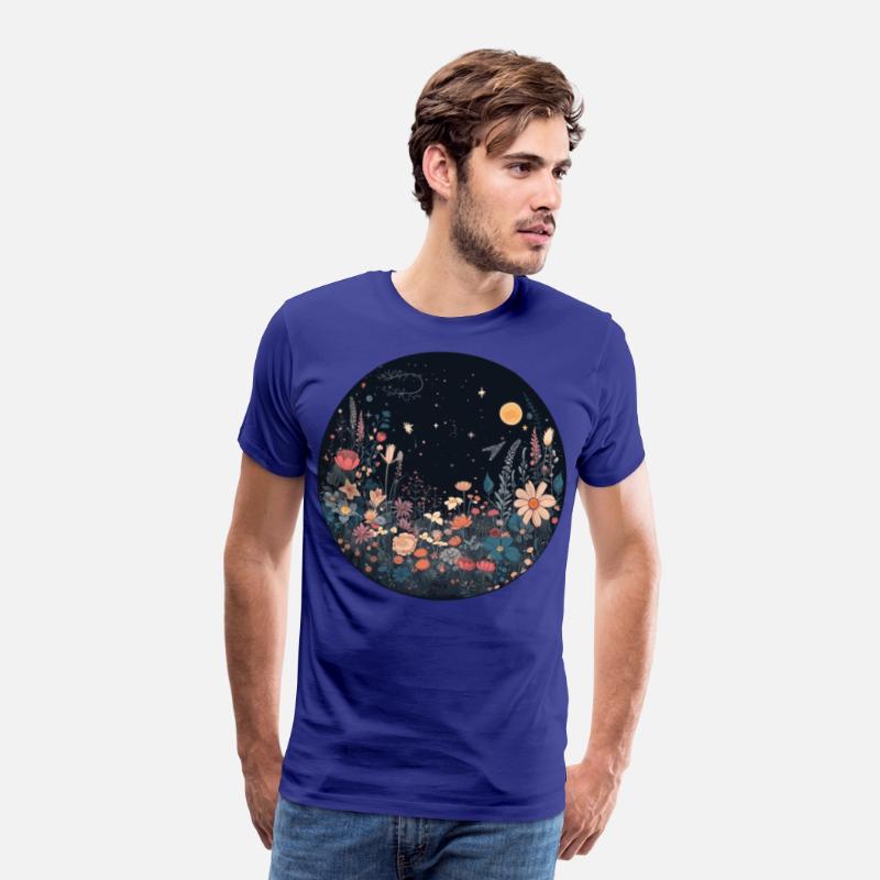 Night Sky Meadow Flower Garden Aesthetic Nature Lo
