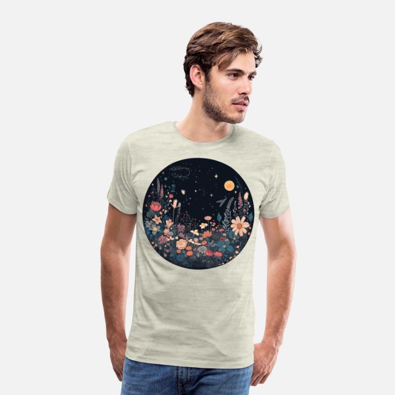 Night Sky Meadow Flower Garden Aesthetic Nature Lo
