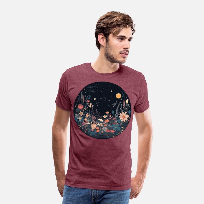 Night Sky Meadow Flower Garden Aesthetic Nature Lo