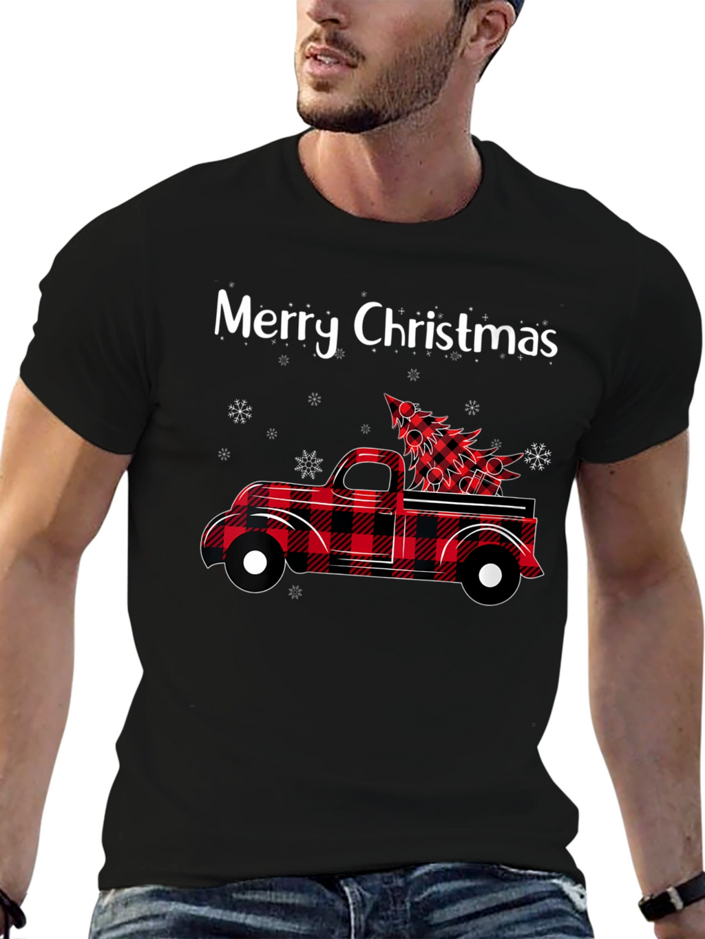 Merry Christmas Truck Graphic Tee