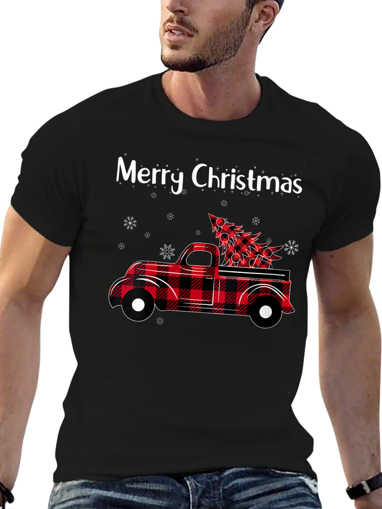 Merry Christmas Truck Graphic Tee