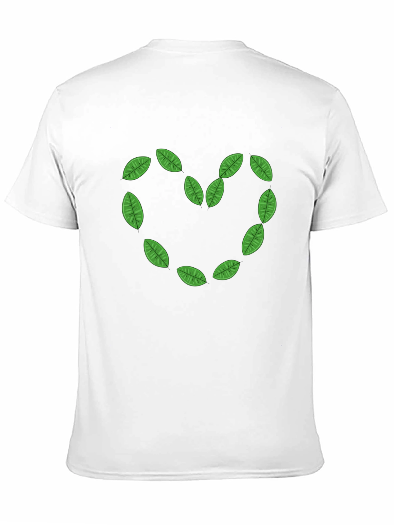 Leaf Heart Black T-Shirt
