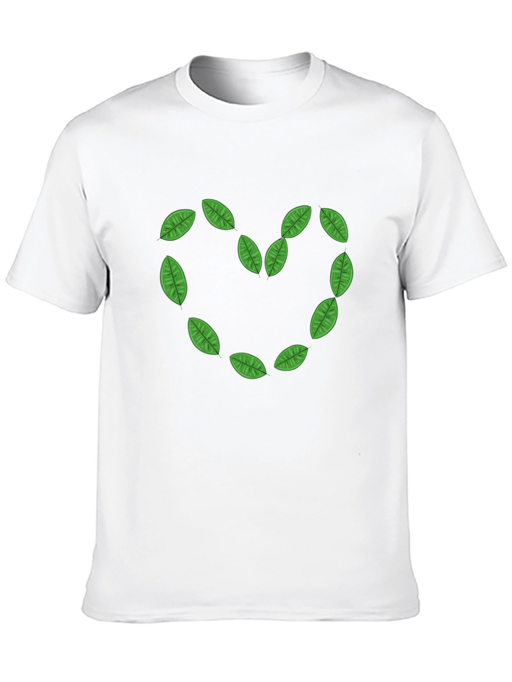 Leaf Heart Black T-Shirt
