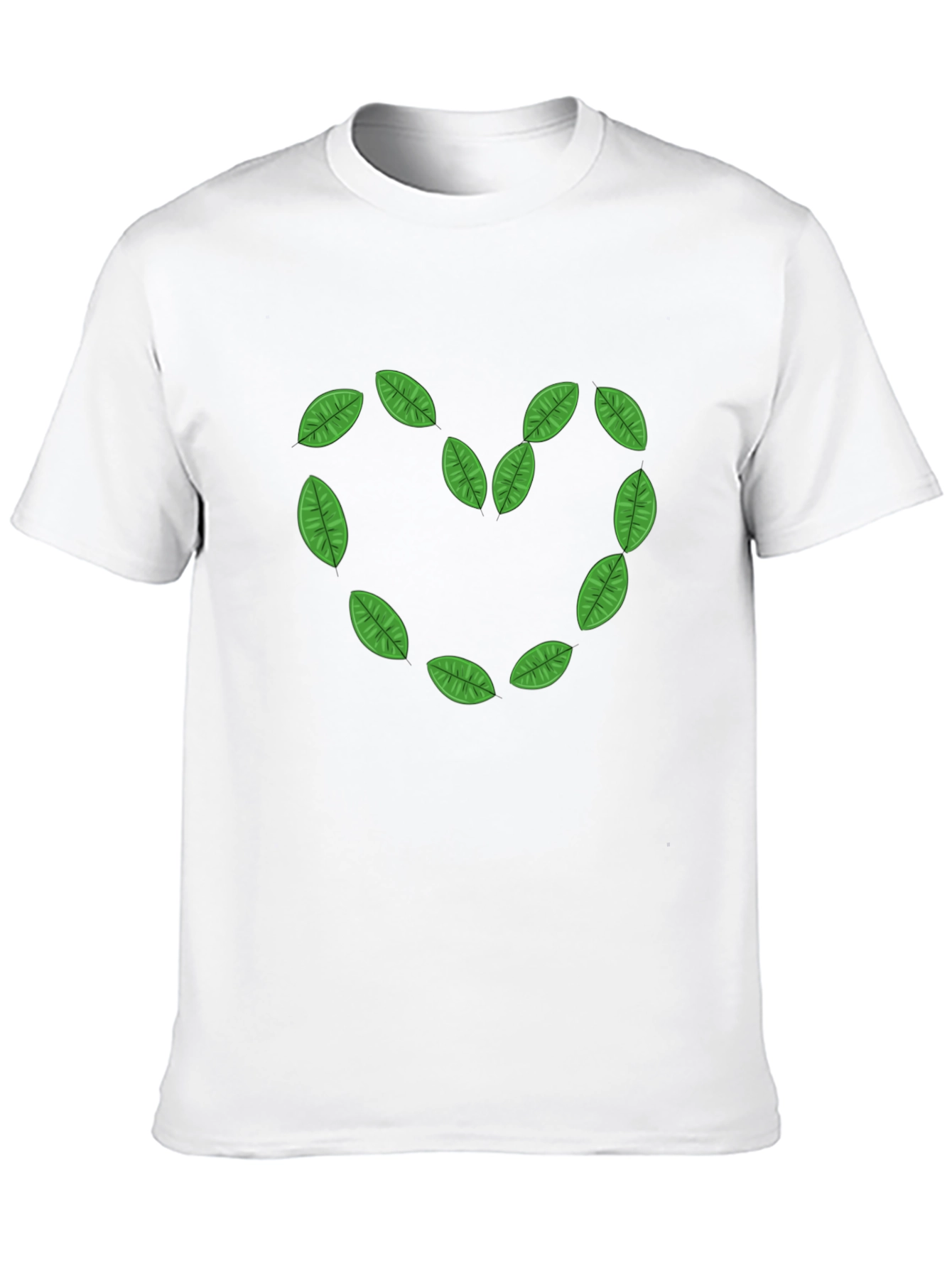 Leaf Heart Black T-Shirt