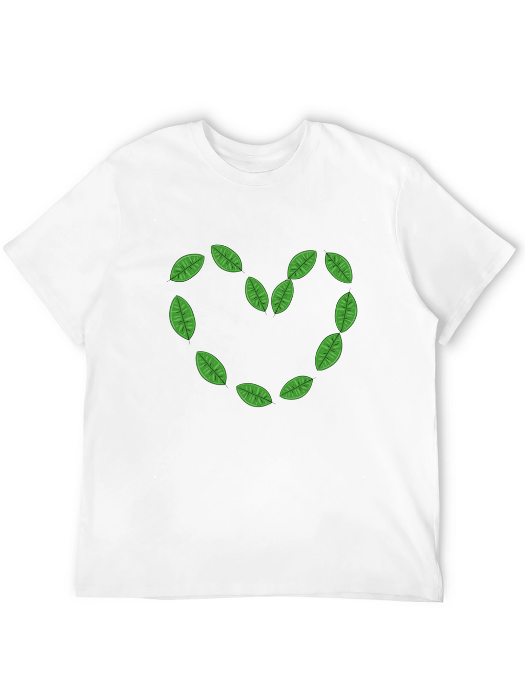 Leaf Heart Black T-Shirt