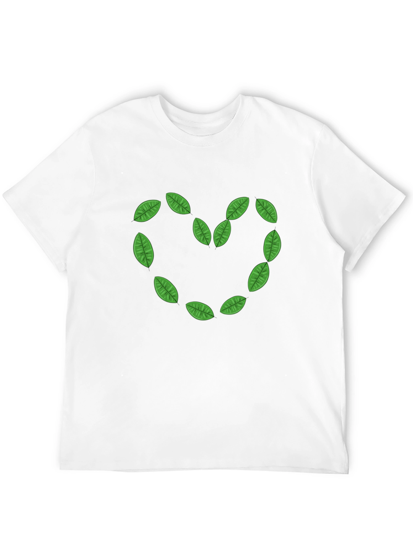 Leaf Heart Black T-Shirt