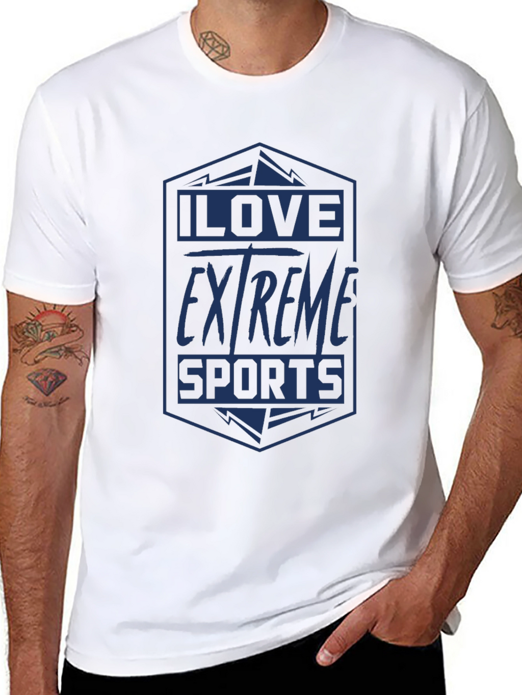 I Love Extreme Sports Graphic T-Shirt