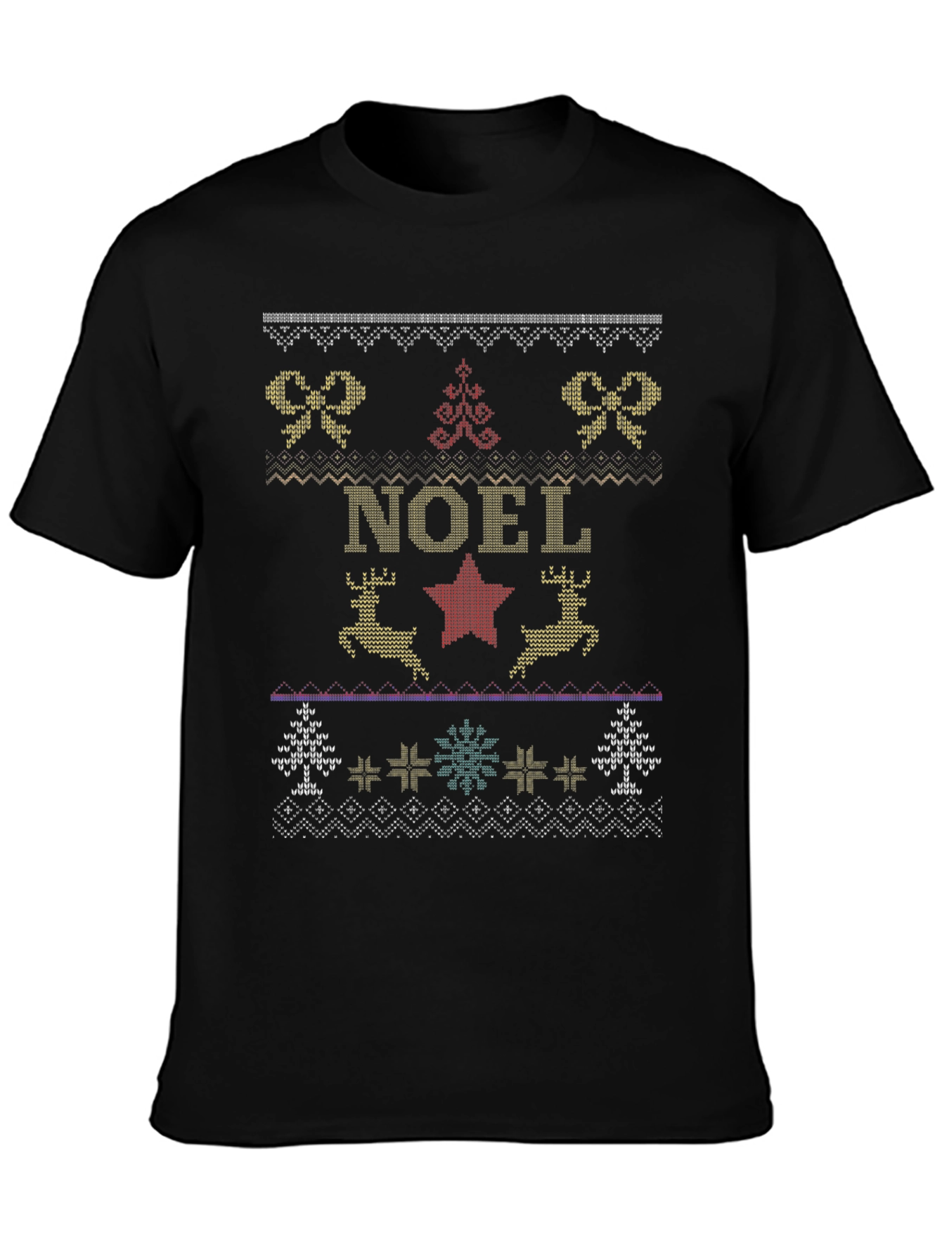 Noel Holiday Ugly Christmas Sweater Style T-Shirt