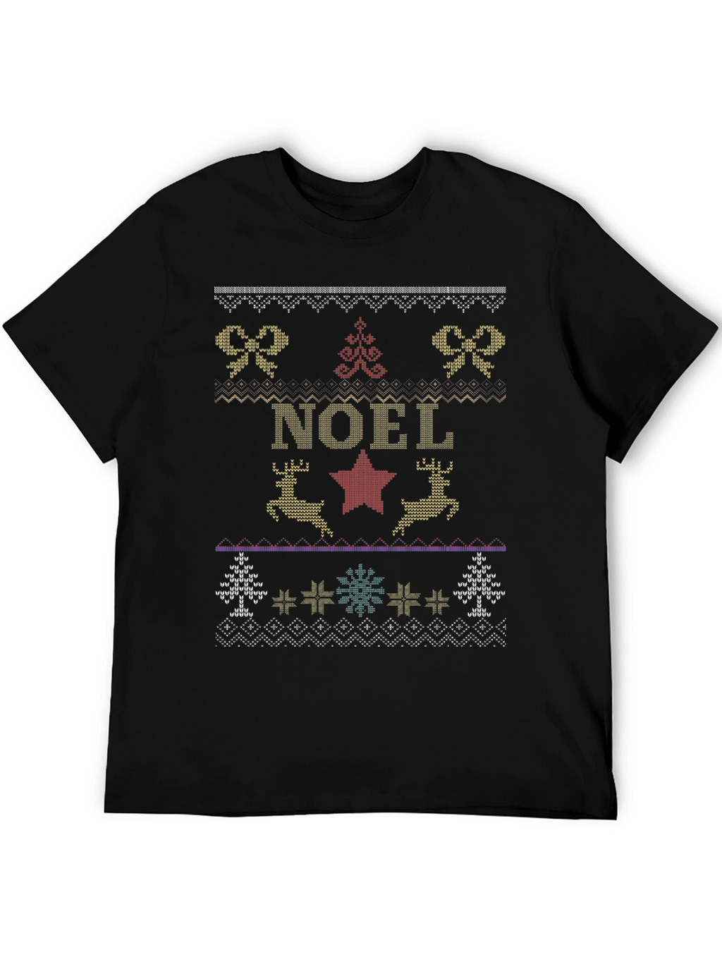 Noel Holiday Ugly Christmas Sweater Style T-Shirt