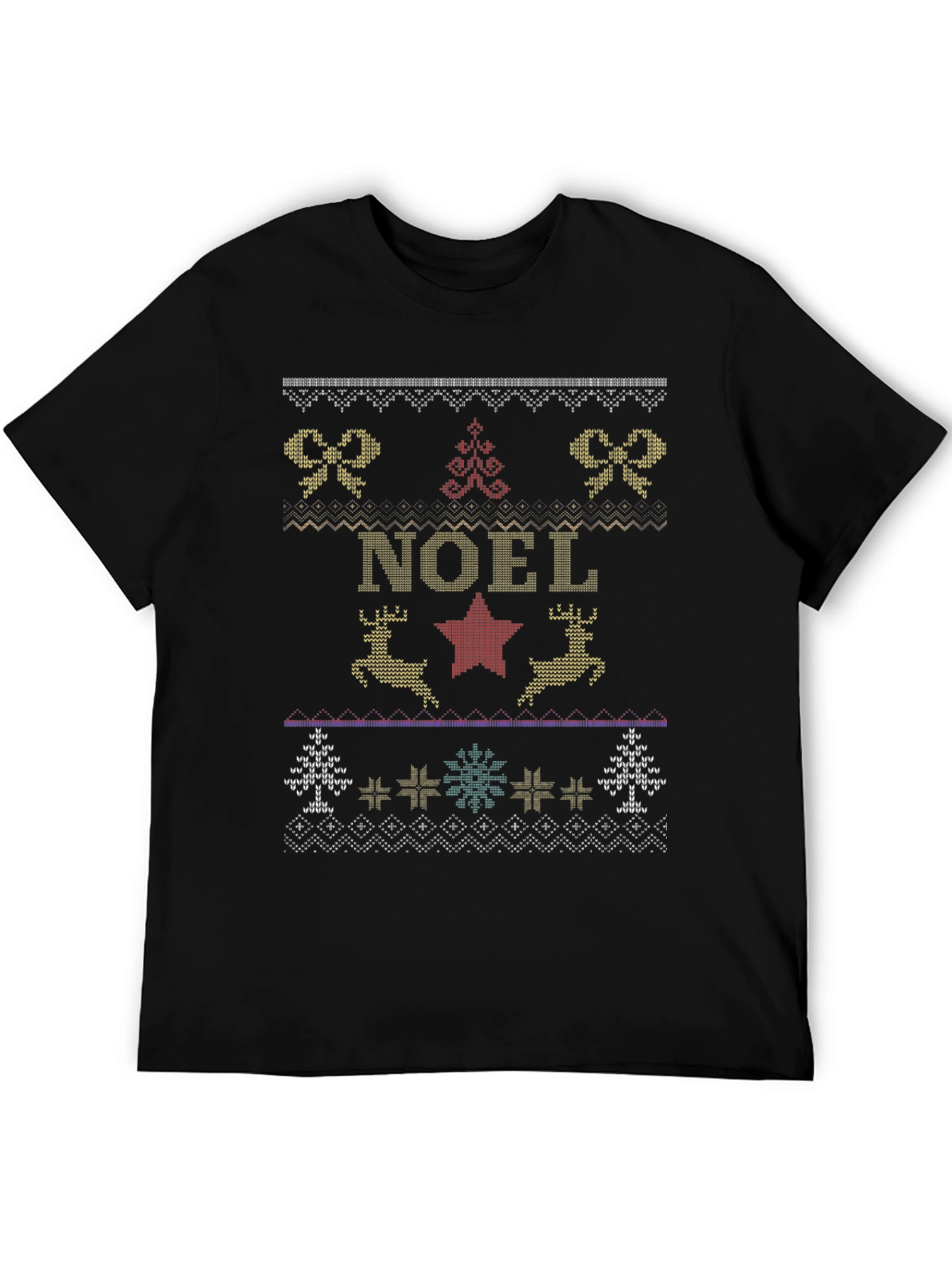 Noel Holiday Ugly Christmas Sweater Style T-Shirt