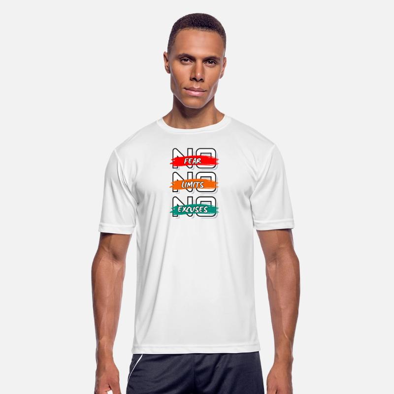 No Fear, No Limits, No Excuses Motivational Bold