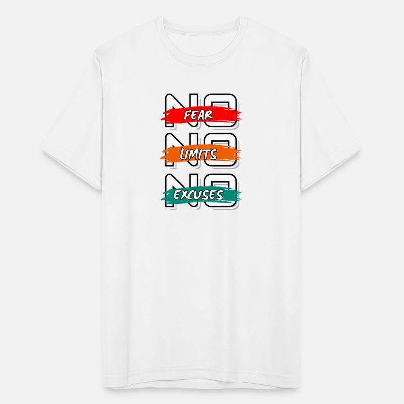 No Fear, No Limits, No Excuses Motivational Bold