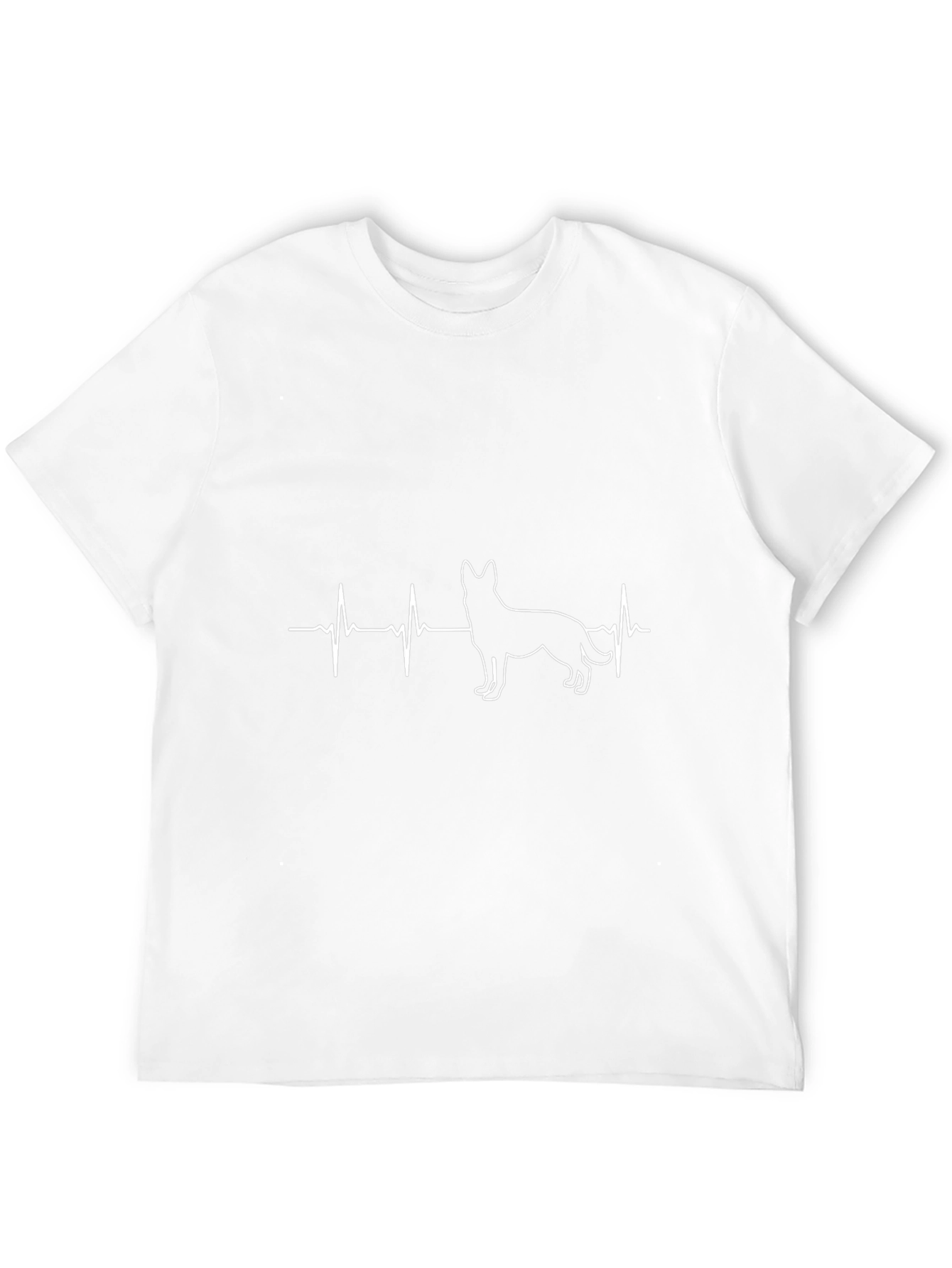 German Shepherd Heartbeat Graphic Tee - Black