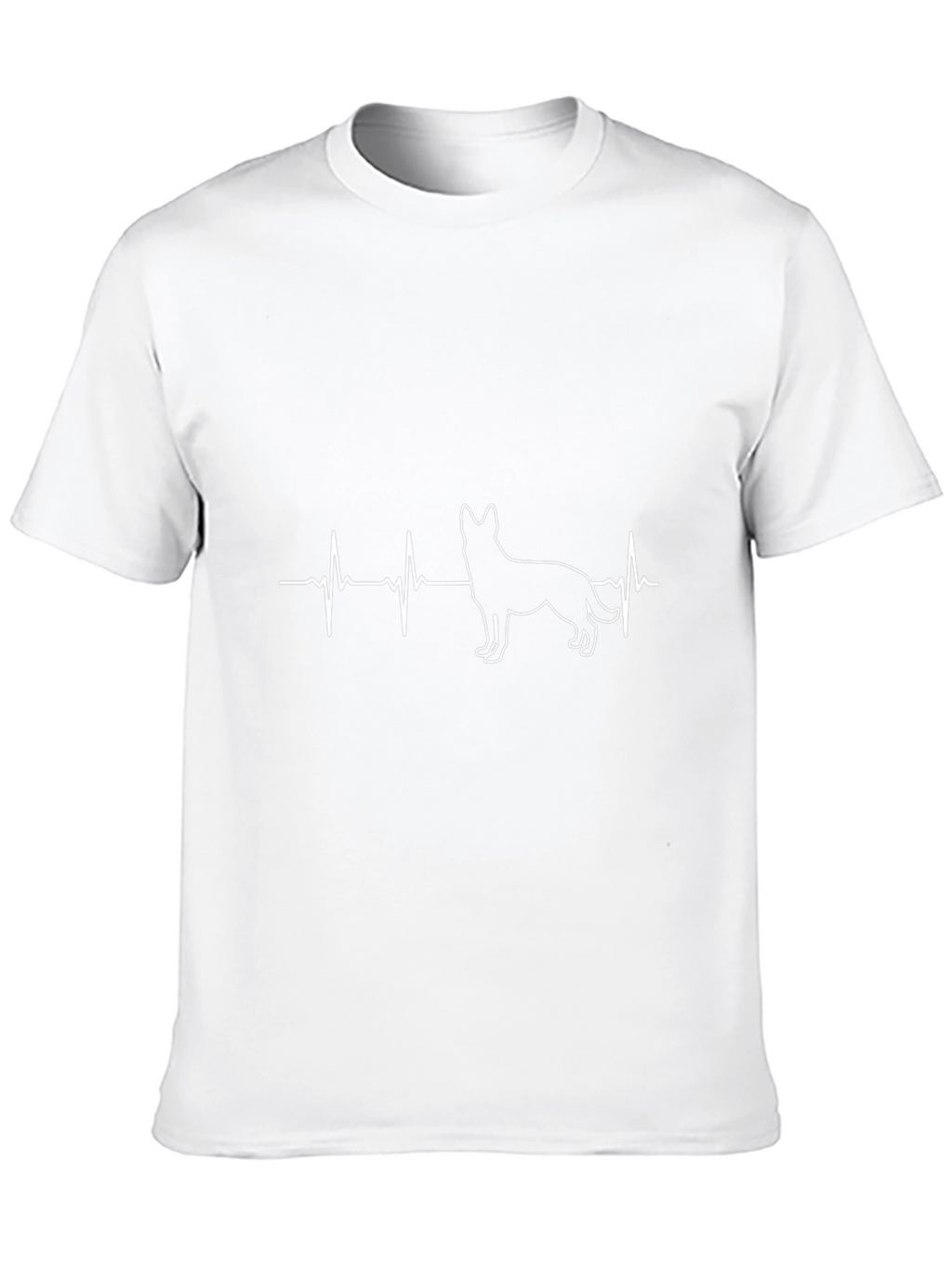German Shepherd Heartbeat Graphic Tee - Black