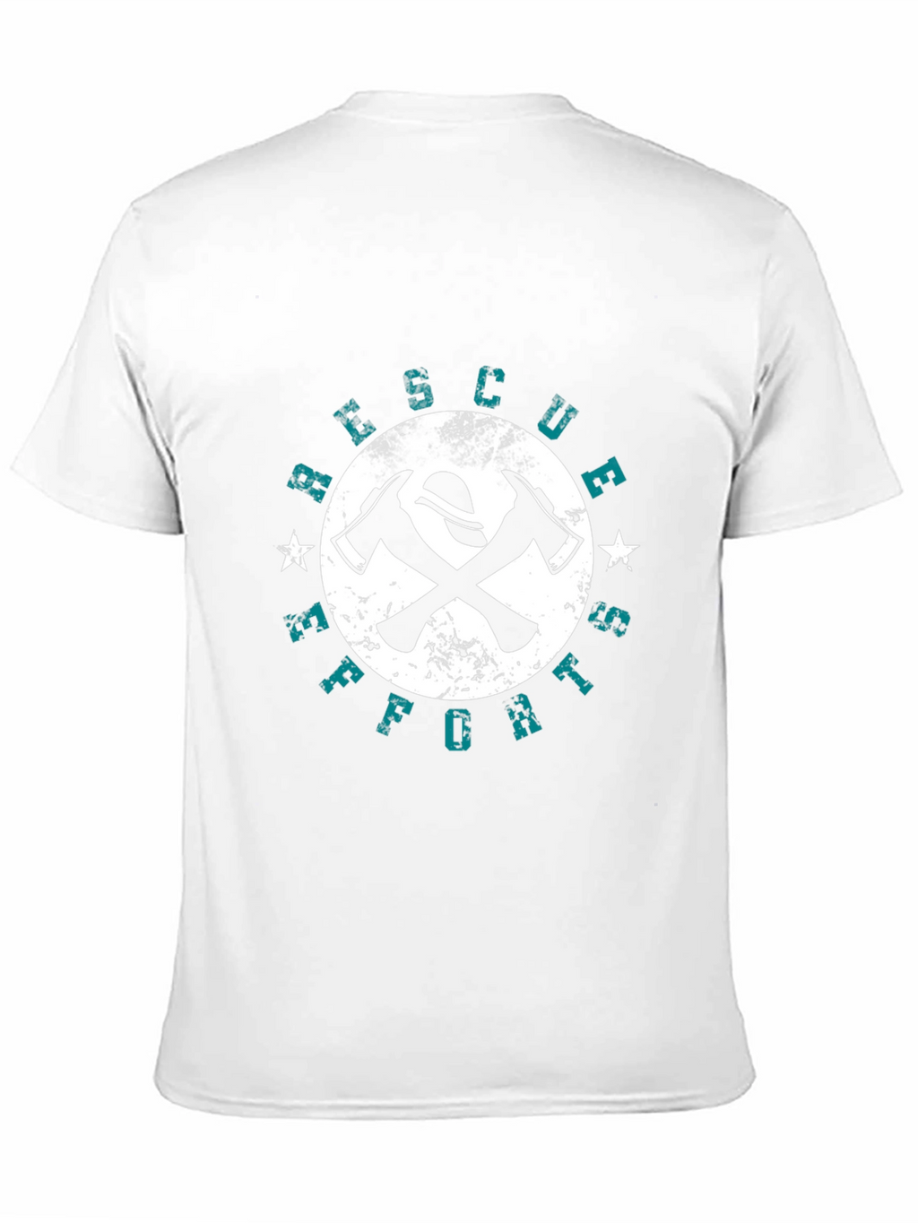 Firefighter Rescue Effort Graphic Black T-Shirt