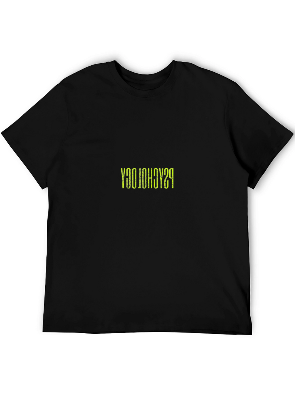Reversed Psychology Print Black T-Shirt