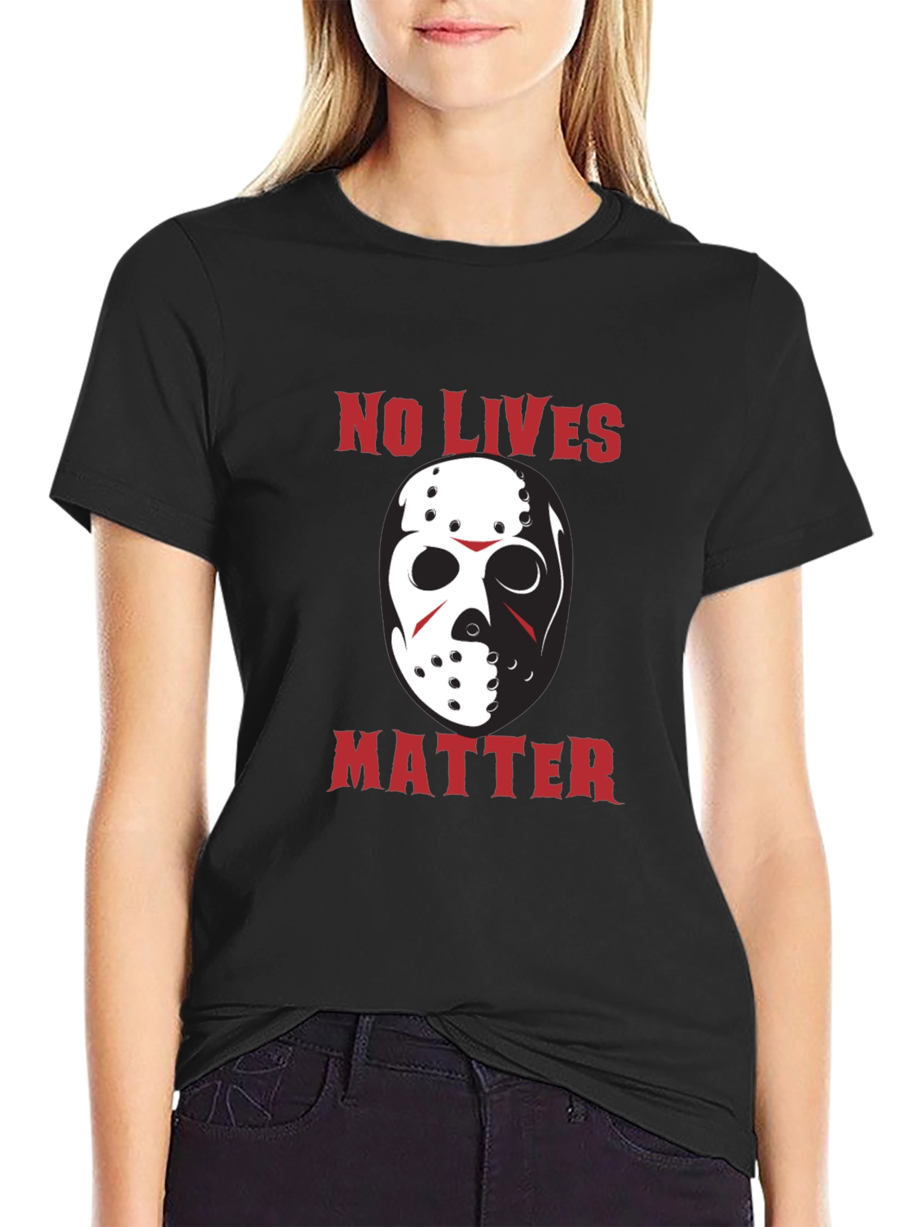 No Lives Matter Jason Hockey Mask Funny T-Shirt