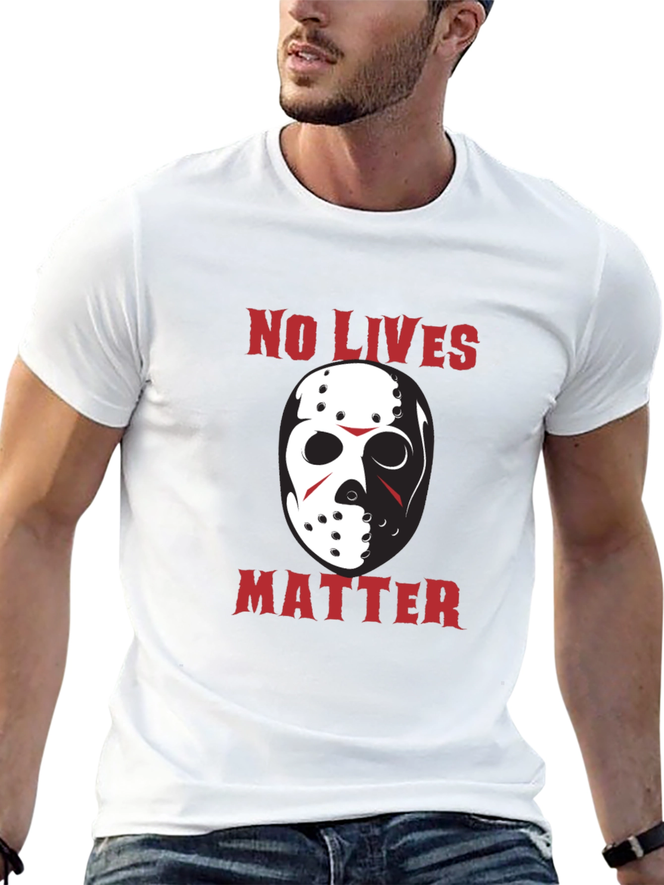No Lives Matter Jason Hockey Mask Funny T-Shirt