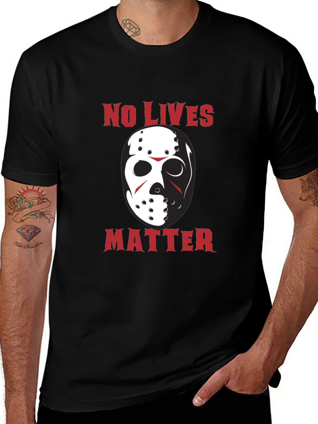 No Lives Matter Jason Hockey Mask Funny T-Shirt