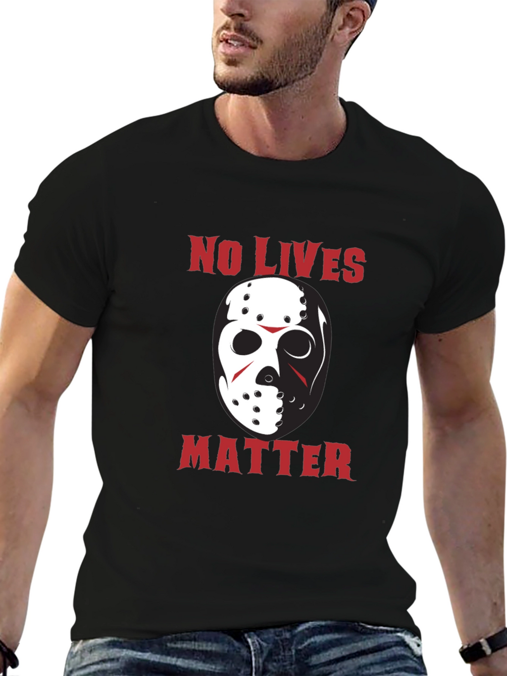 No Lives Matter Jason Hockey Mask Funny T-Shirt