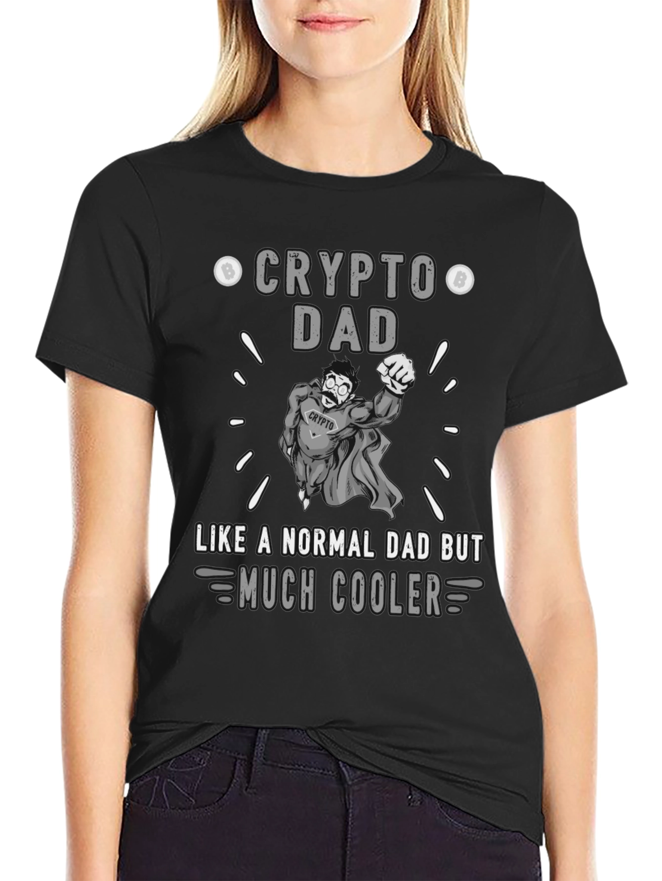 Crypto Dad Graphic T-Shirt - Much Cooler Fathers Day Tee