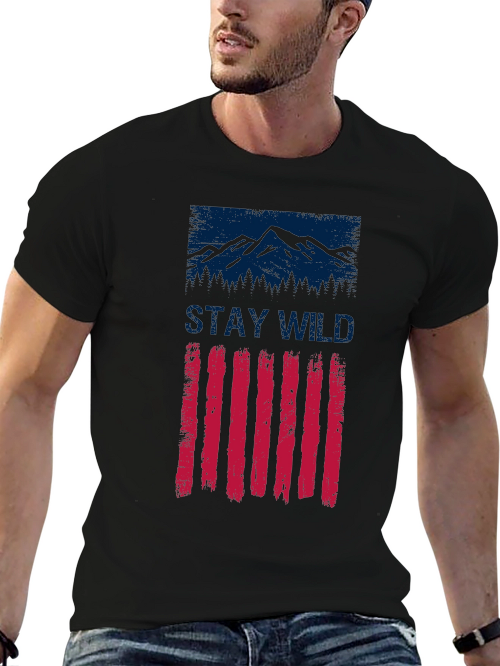 Stay Wild Mountain Graphic T-Shirt